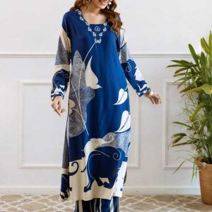 Blue Jagdeep Sapphire Printed Kurta with Pant