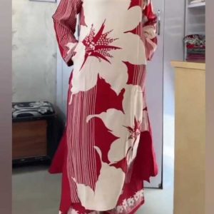 Red Flower Kurta with Pant F04